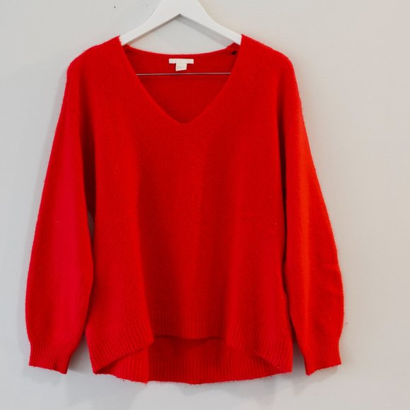 Red V-neck sweater H&M - Picture 4 of 4